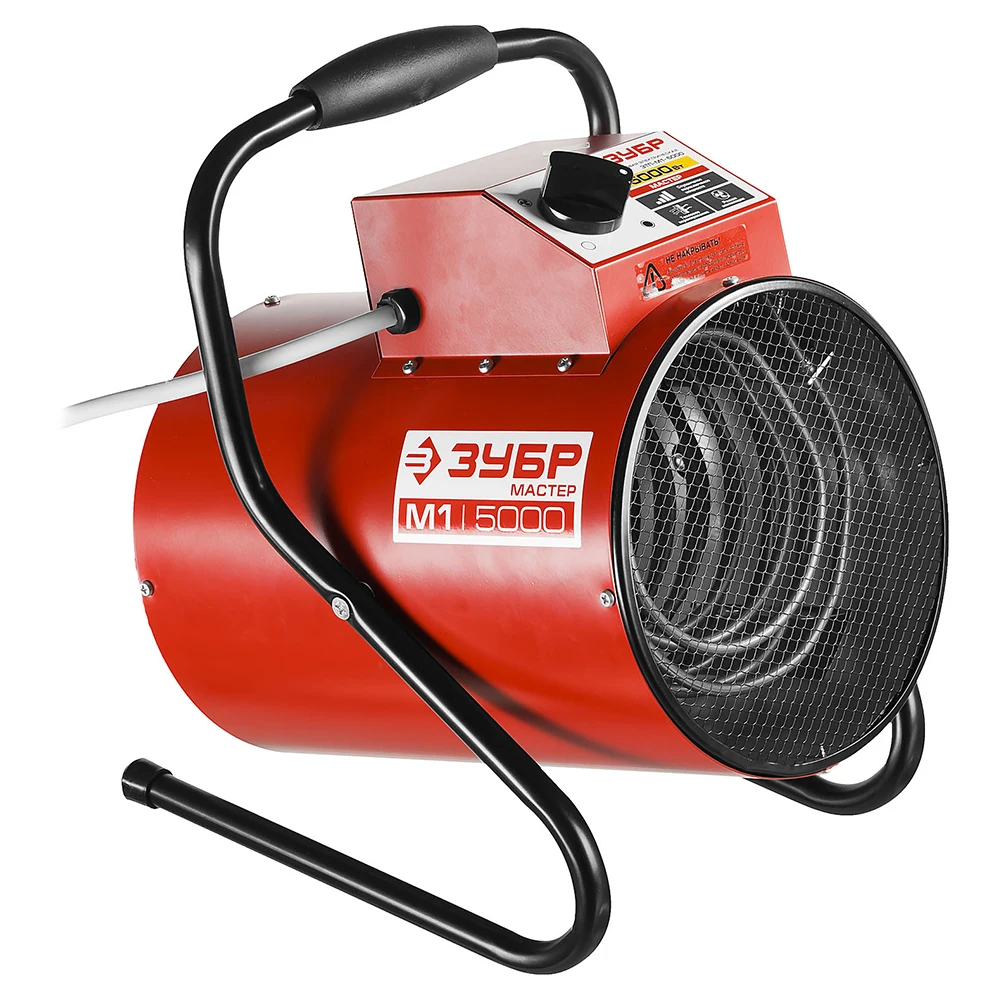 Пушка тепловая электрическая ЗУБР ЗТП М1 5000 (3 режима мощности 45/3000/4500 Вт площадь
