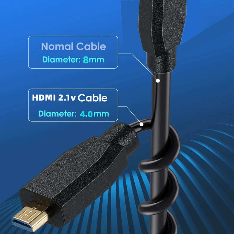 1 2 м 8K при 60 Гц4k 120 Гц пружинный телескопический диаметр 4 0 мм Micro HDMI — совместимый