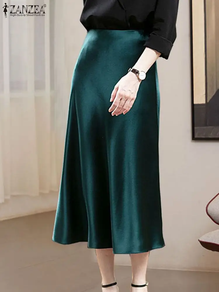 Коллекция 2024 года модная женская юбка ZANZEA летние элегантные офисные юбки с