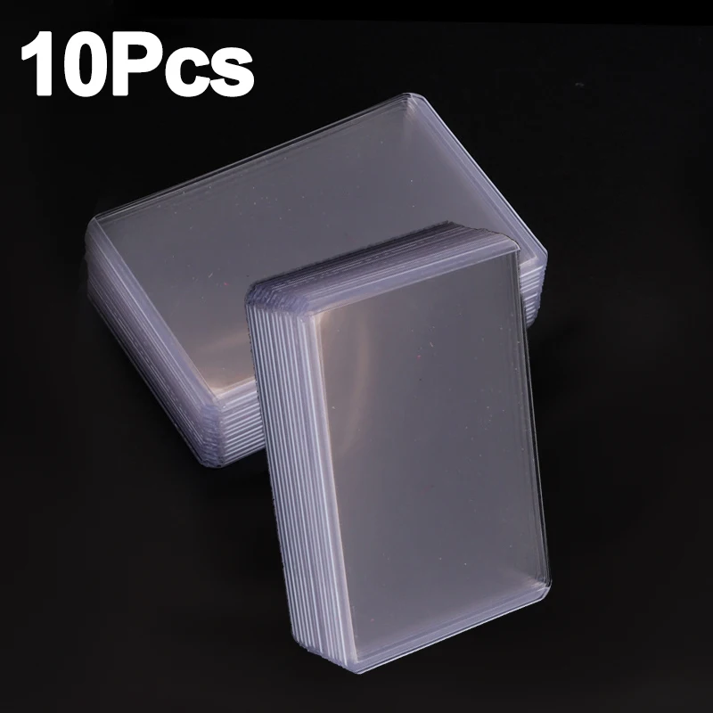 

10Pcs Game Cards Outer Sleeves Transparent ID Card Protector Waterproof PVC Plastic Cards Collect Holder Table Storage Organizer