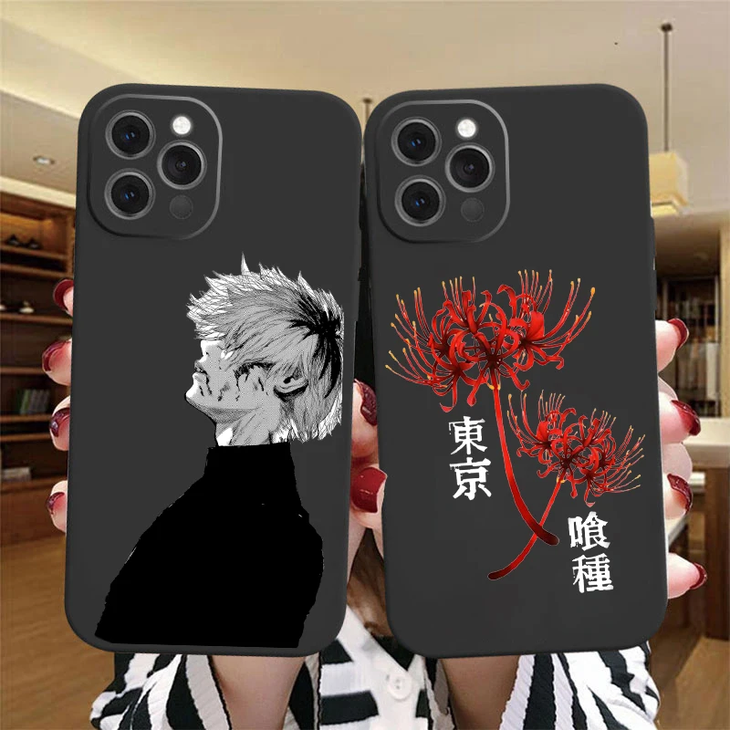 

Anime Tokyo Ghoul Kaneki Ken Phone Cover For iPhone 11 12 13 14 Pro Max X XR XSMax 8 14 Plus 1Mini Black Soft Silicone TPU Case