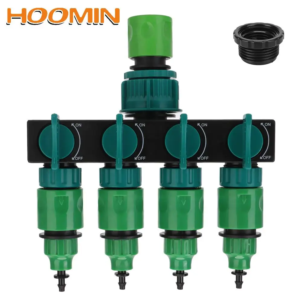 

HOOMIN 1/2"-3/4"-1" For Outdoor Tap Faucet 4-way Hose Splitters Water Hose Connectors Irrigation Adapter