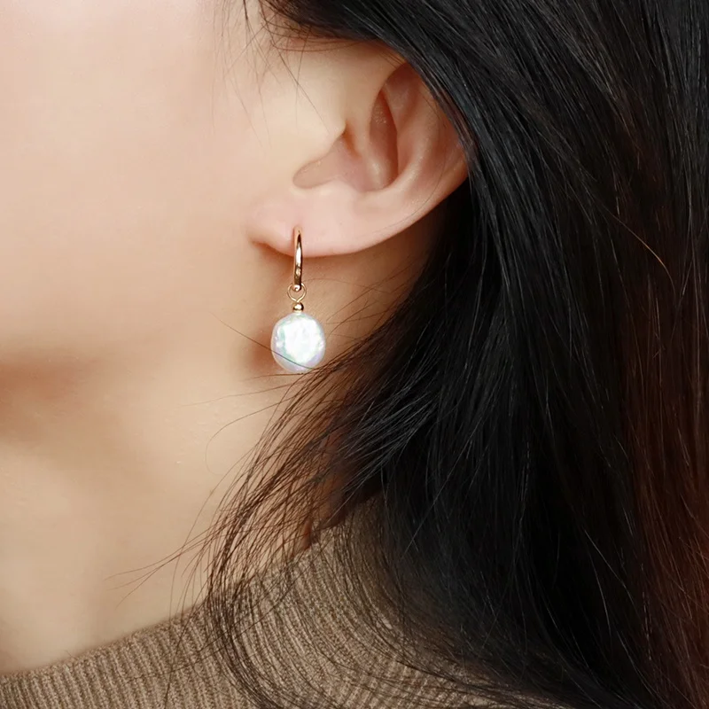 Серьги в стиле барокко с семенами дыни натуральные оригинальные товары серьги