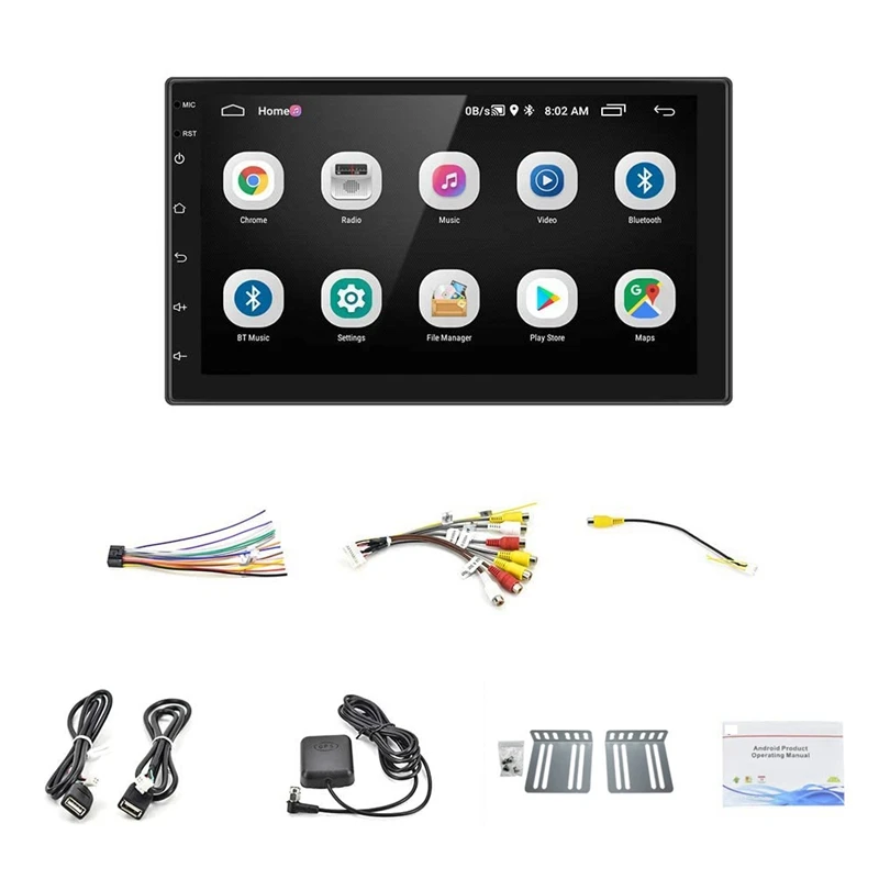 2 Din Android Car Stereo 7 Inch Touch Screen Car Radio Bluetooth Multimedia Player Supports Mirror Link