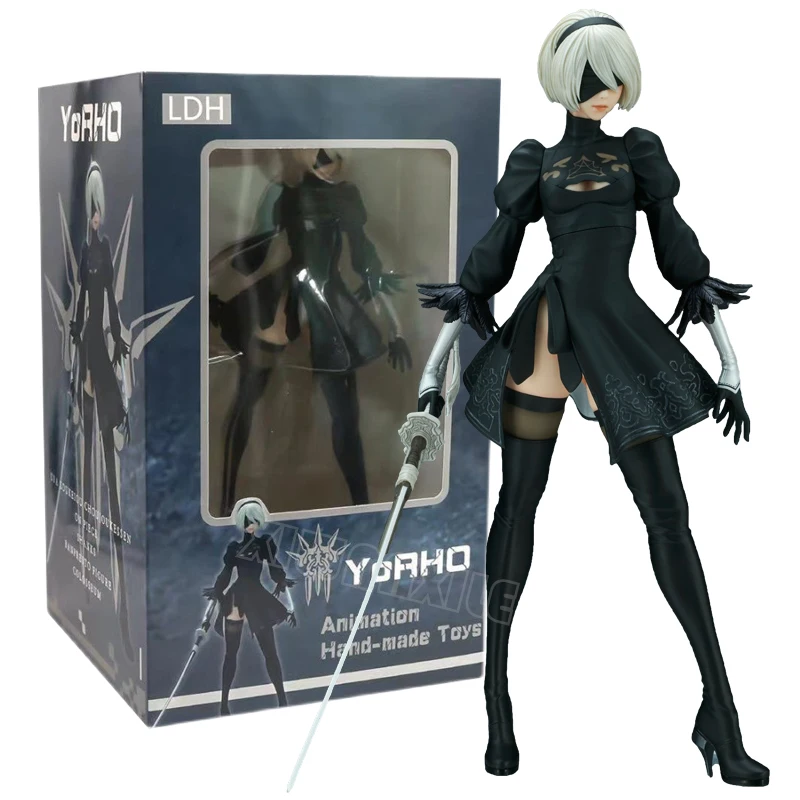 

28CM NieR:Automata 2B Anime Girl Figure YoRHa No.2 Type B Action Figure NieR YoRHa 2B Figurine Collectible Model Doll Toys Gifts