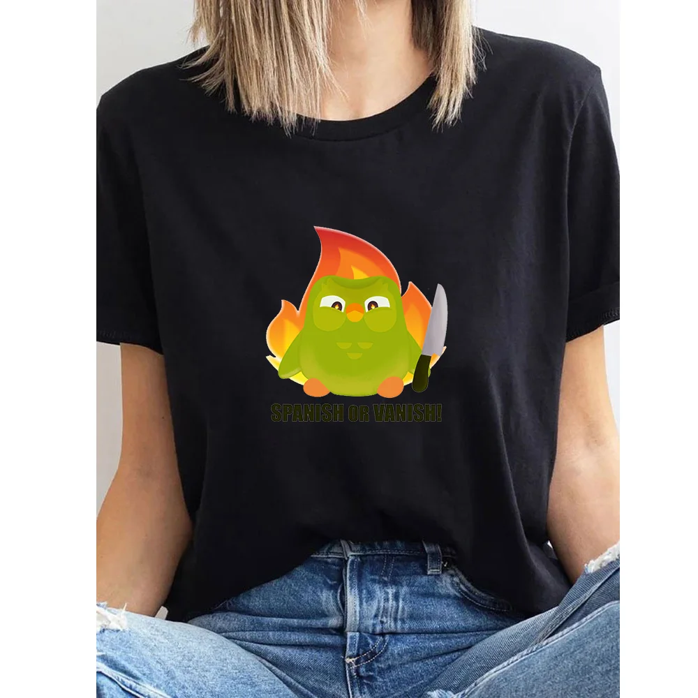 Футболка Spanish or Vanish Duolingo для женщин и мужчин, летняя хлопковая футболка с графическим принтом, уличная одежда для взрослых, топы, футболки с коротким рукавом (art.: 3920d9ce5fee4) - 3920d9ce5fee4