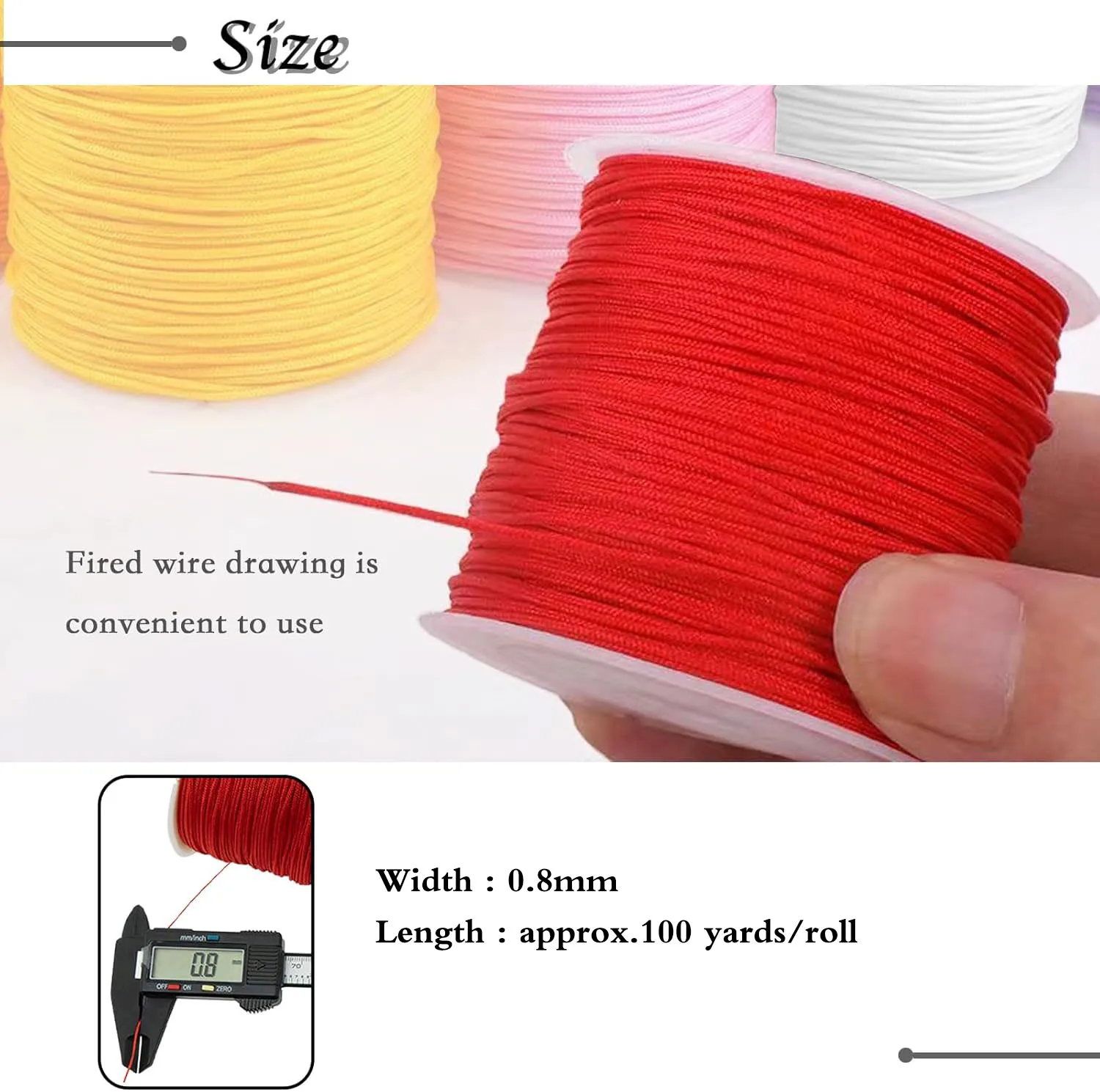 Нейлоновая нить для рукоделия Decor Crystals 0 8 мм 100 ярдов