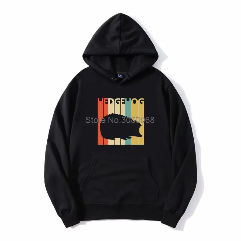 

Men Hoodie Vintage Hedgehog Animal Lover Gift Unisex Men Fleece Hoodies Hooded Sweatshirt Streetwear