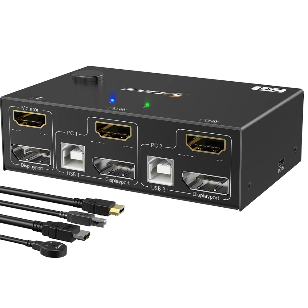 

HDMI-совместимый 60 Гц KVM 2 в 2 выход двойной монитор переключатель управление 2 компьютерами монитор ноутбука 2 входа дисплей без драйвера