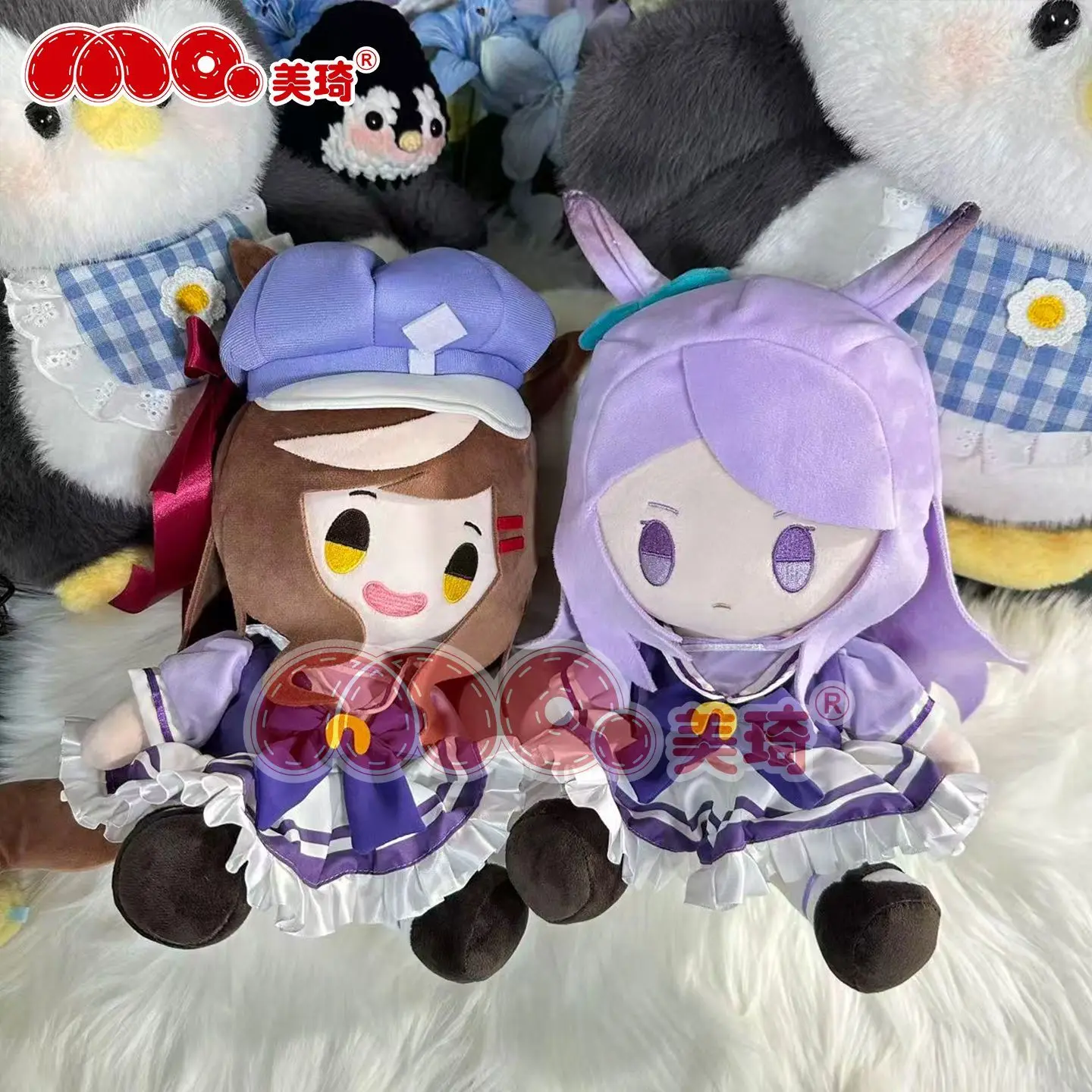 Фото Плюшевая игрушка Pretty Derby Mejiro McQueen 30 см, аниме-персонаж, плюшевая игрушка-маскот, милый мультяшный персонаж, подарок на день рождения для девочек №5