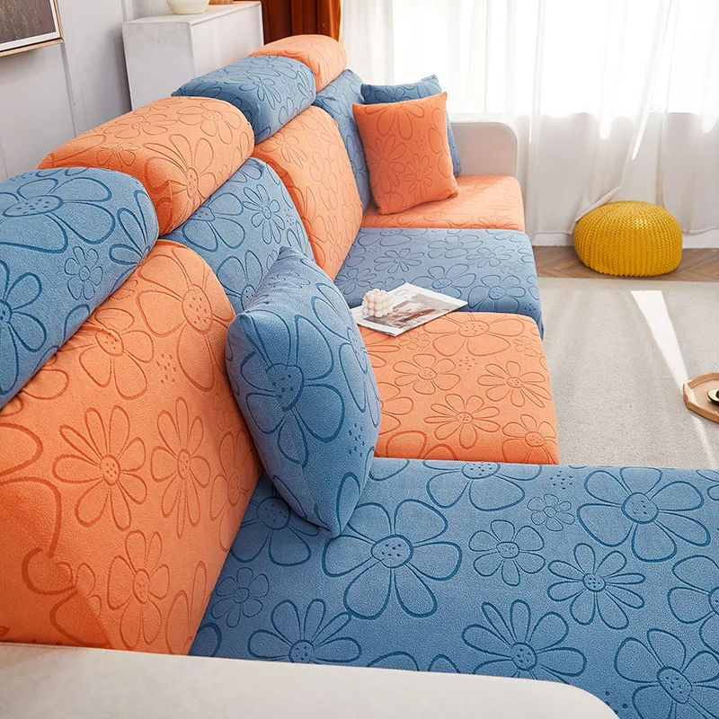 

Sofa Cover Cationic Carved Elastic Non-slip Sofa Cover Simple Modern All-inclusive Cover Four Seasons Universal Cushion Cover
