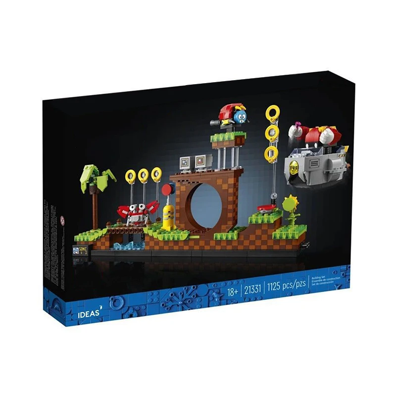 

IN STOCK Ideas 21331 Blocks Classic Pop Game Hedgehog Green Hill Zone Classic Pop GameBuilding Bricks Toys Set toy gift
