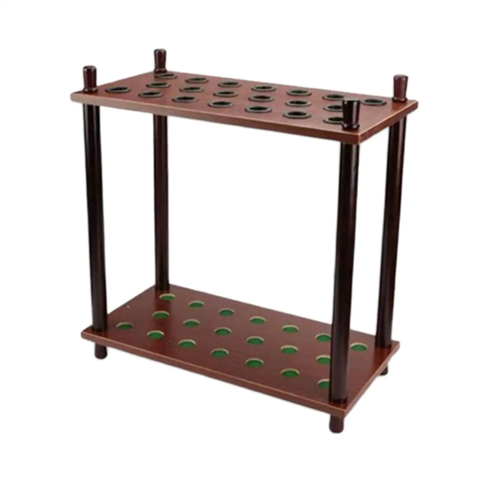 

Solid Wood Billiards Pool Cues Rack Holder Holds 20 Cues Billiard Halls