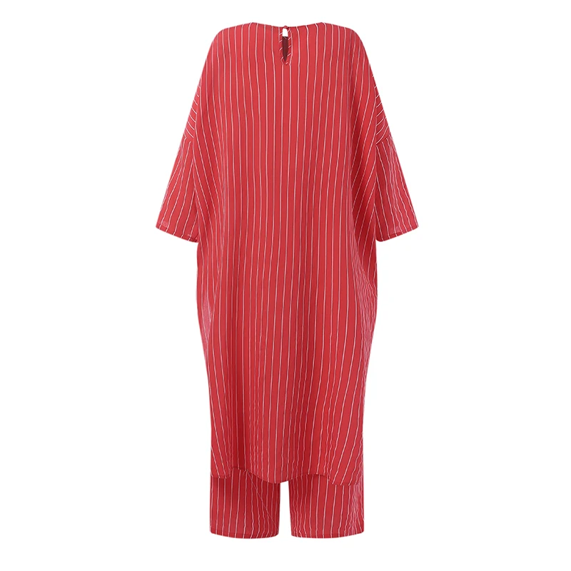 ZANZEA размера плюс мусульманские подходящие комплекты 2 шт. женские с длинным