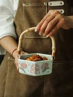 chinese peach xi ceramic tableware creative rectangular plate bowl mug fruit basket new wedding gift set