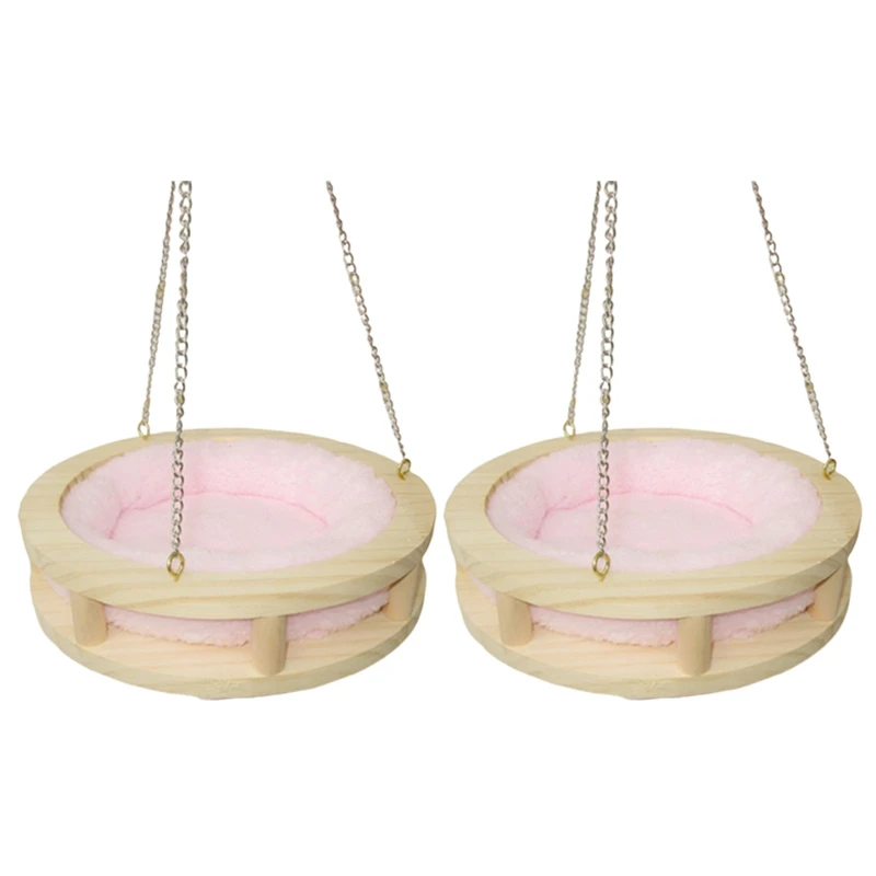 

2 Pcs Style Pet Hammock Hamster Hanging Bed Small Animal Warm House Snuggle Hut Squirrel Chinchilla Sleeping, S & L