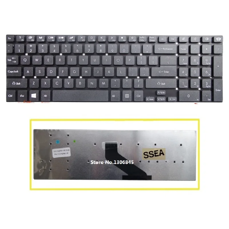 

New US English keyboard For Gateway NV52L NV55S NV75S NV77H NV56R NV57H Black Keyboard