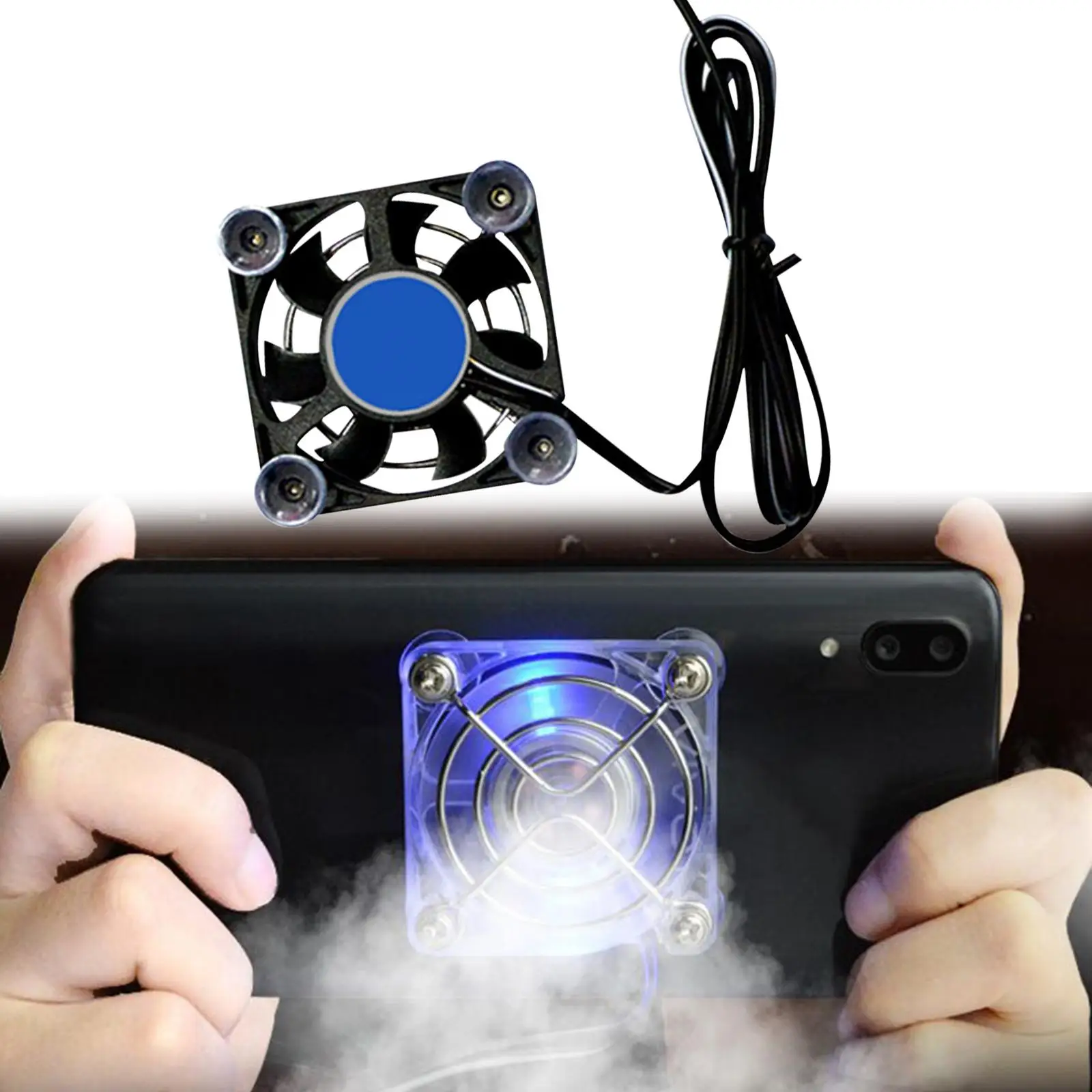 

USB Charging Phone Cooling Fan Cooler Mute Mini Portable Cellphone Radiator for Live Smartphones Video