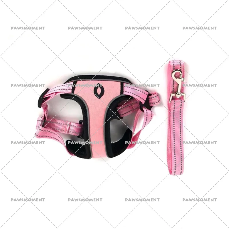 

Дизайнерский семейный набор для прогулок с маленькими щенками, розовая портупея для французского бульдога, йоркширского терьера, аксессуа...