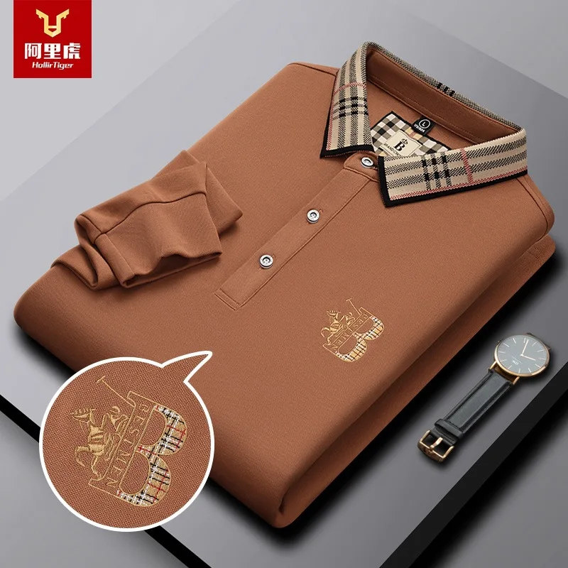 

Men's Clothing Autumn New Embroidery Spot Long-sleeved Daily Casual Fashion Fitting Polo Shirt Men Polo T Shirt for Mencamisetas