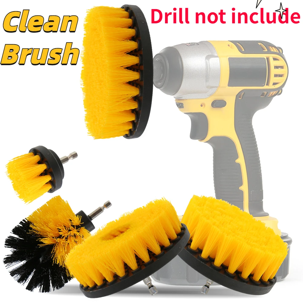 

Electric Drill Brush Set Kitchen Quick Cleaning Tool Tile Sealant for Bathroom Cleaner Car Polisher 2/3/5Inch Cleaning Kit