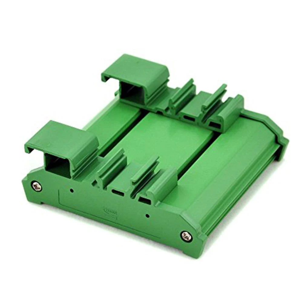

Carrier Practical PCB Board Durable Green Holder DIN Rail Mount Adapter Bracket Housing PVC Module