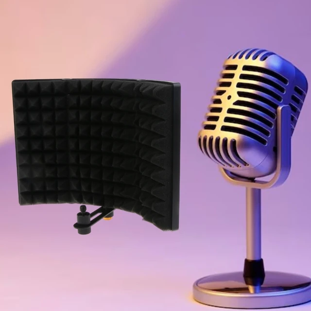 Bouclier d'isolation de microphone avec support de micro support antichoc