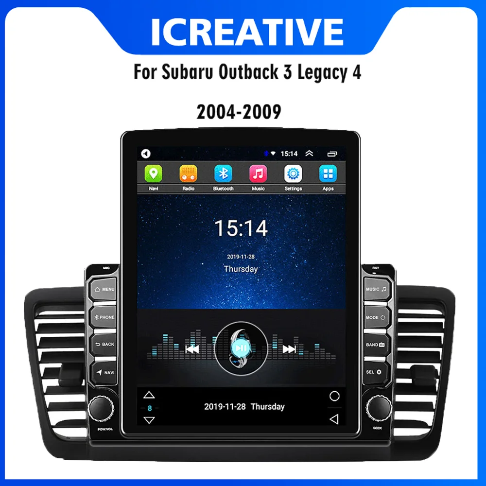 

For Subaru Outback 3 Legacy 4 2004-2009 2 Din 9.7" Tesla Screen Car Multimedia Player 4G Carplay GPS Navigator Android
