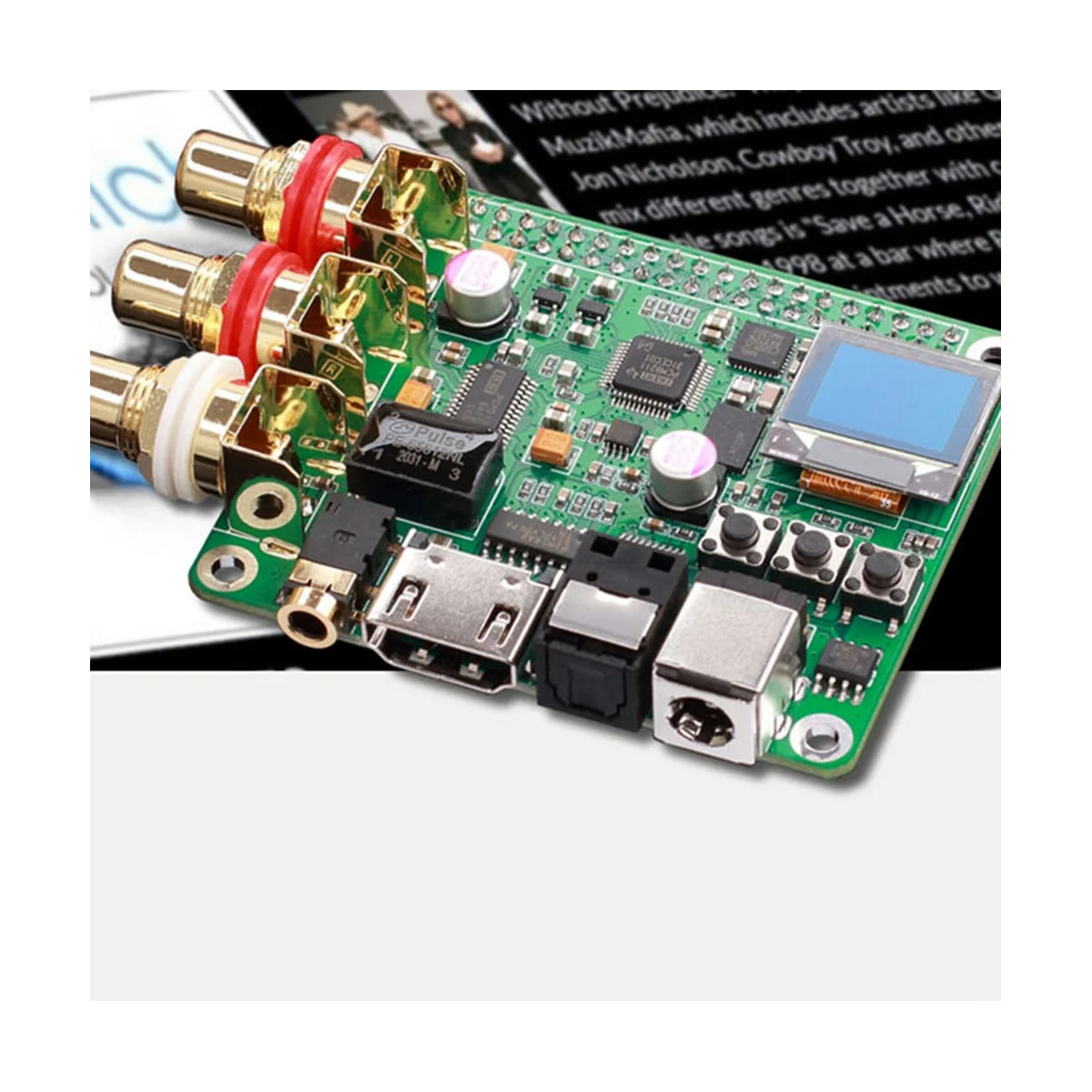Плата аудио декодера DAC Raspberry Pi плата Hi-Fi расширения поддерживает коаксиальное