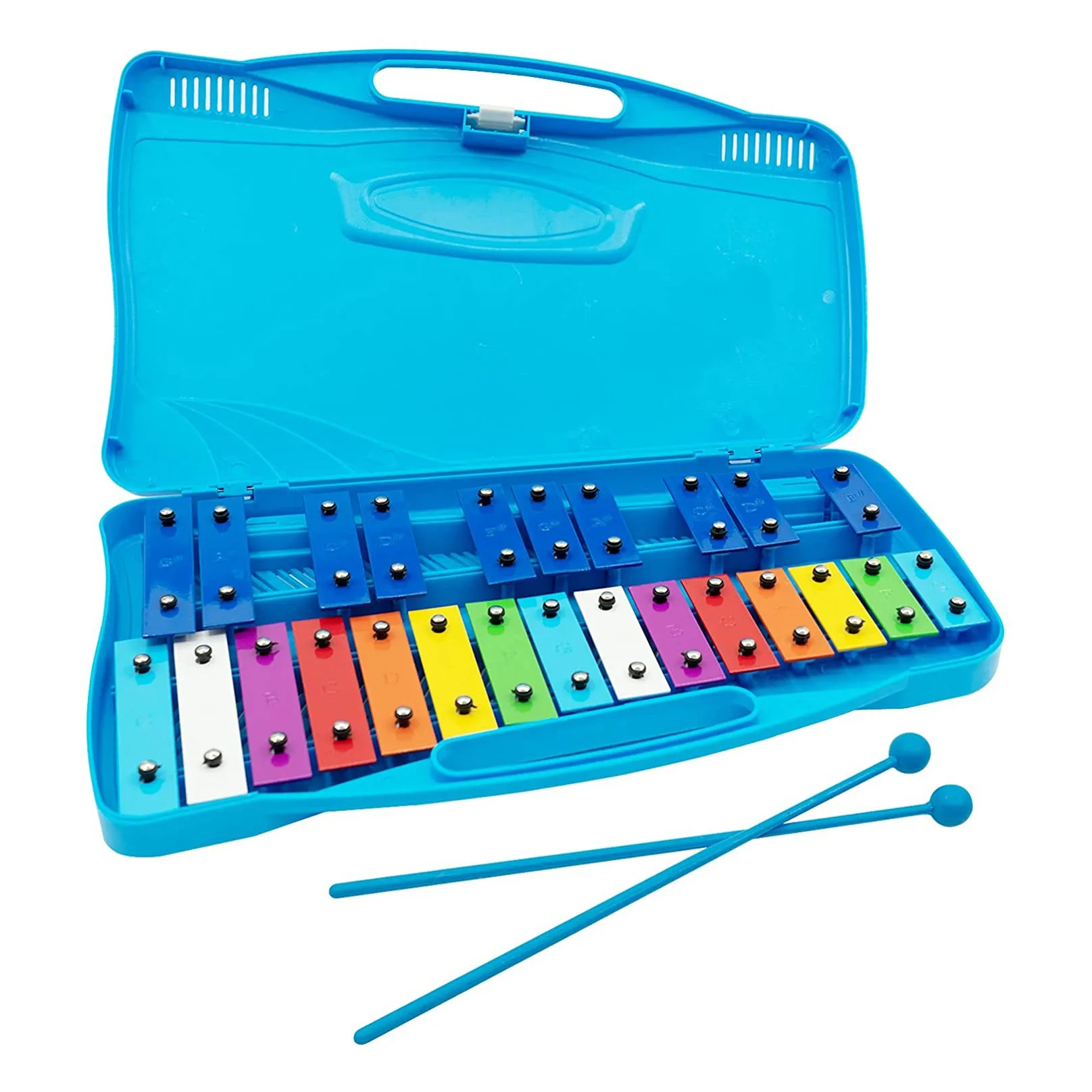 

Ксилофон 25 Note с чехлом, красочная музыкальная игрушка, идеально настроенный инструмент для взрослых, детей и малышей, синий