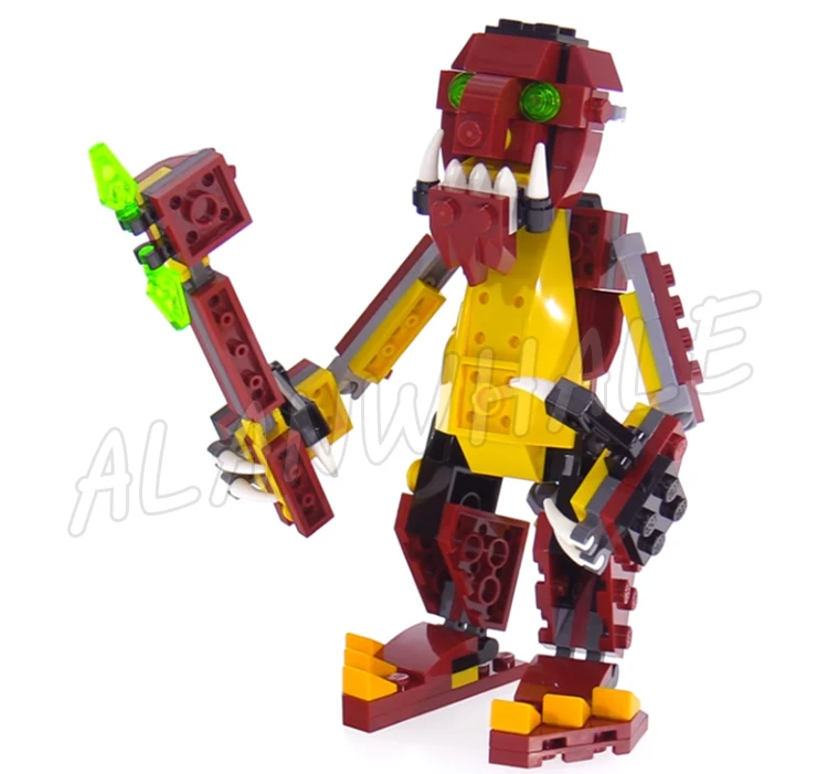 223 шт. Creator 3 в 1 мифические существа огненный дракон гигантский паук тролль 11044