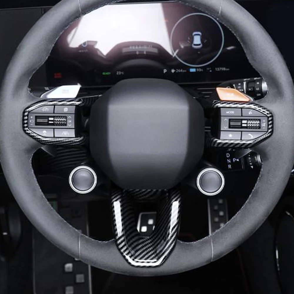 3 шт. стильная оплетка рулевого колеса из углеродного волокна отделка литье