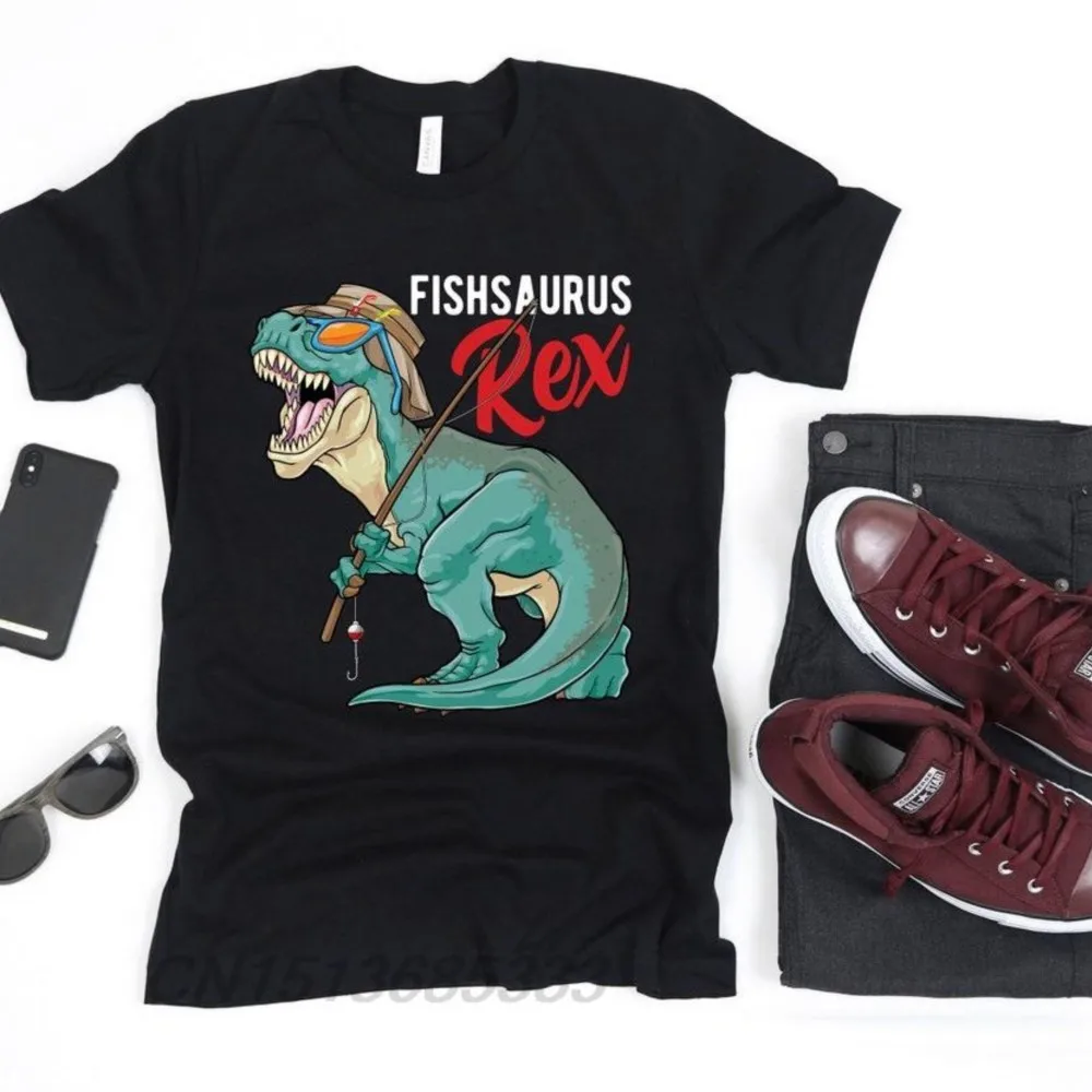 

Fishsaurus Rex Women Funny Printed T-shirts Cool Sunglasses Cap Tees Cute Gamesolotl Unisex Cotton T-shirts Oversized TShirts