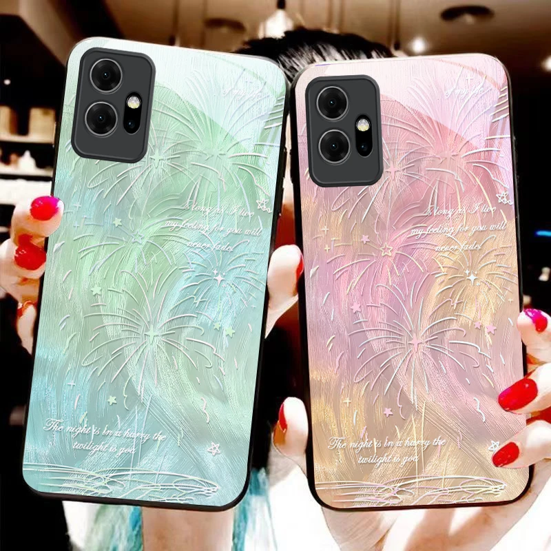Фото Чехол для телефона из черного стекла Healing Enchanting Aura для Vivo Y16, Y76, Y75, Y52, Y72, Y55, Y72 5G, Y100, Y33s 4G, Y03, Y36, Y35, iQOO 12, Z9 Turbo №2