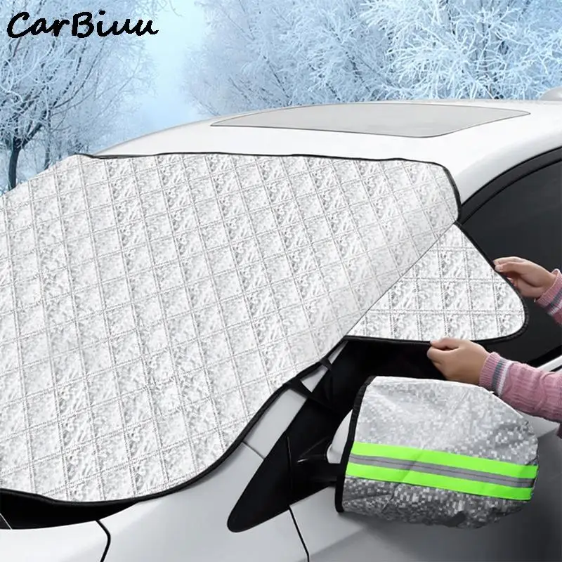 

Car Windshield Snow Cover Automobile Sunshade Cover Outdoor Waterproof Anti Ice Frost Auto Protector Front Windscreen Coat