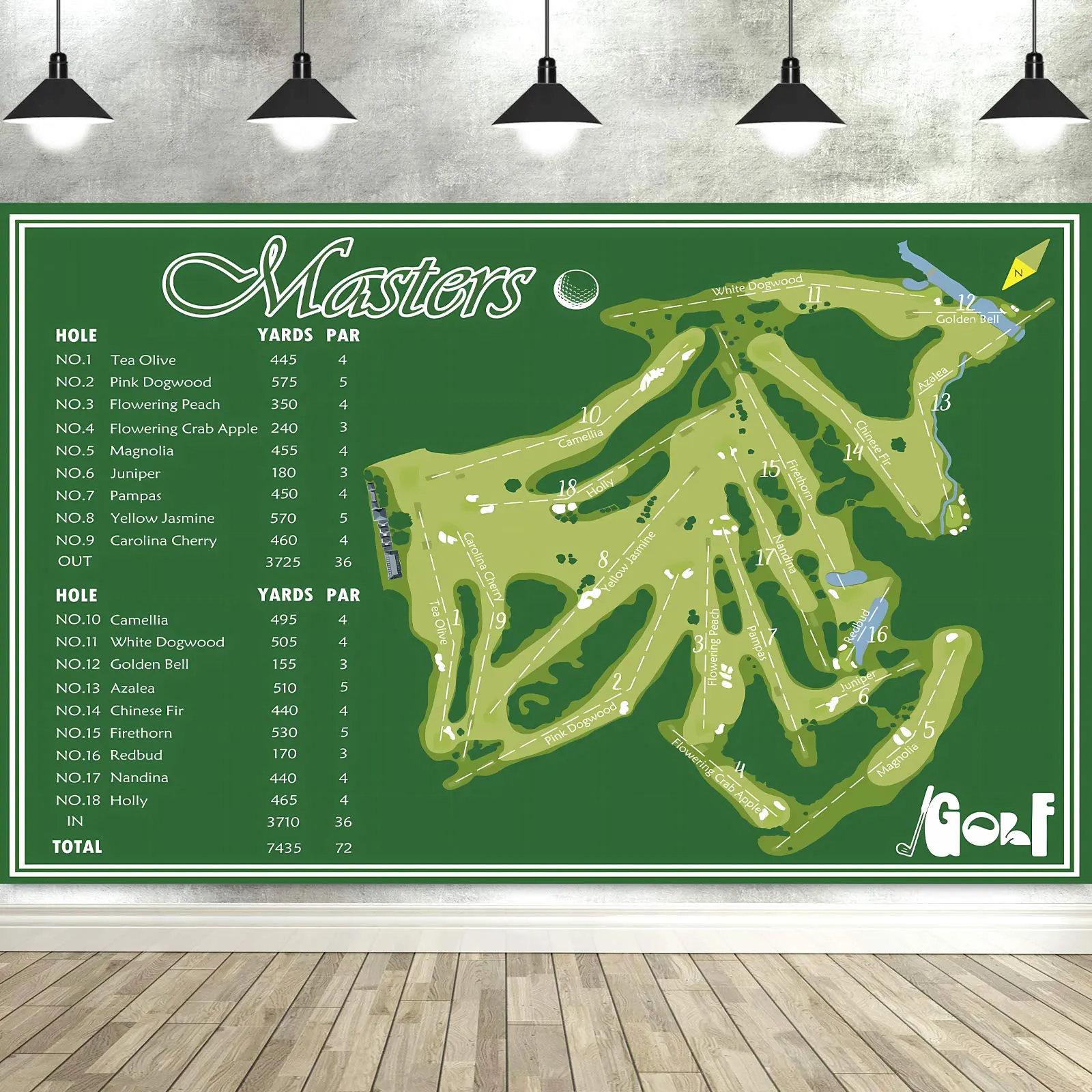 Фото Masters Golf Party Украшения Фон для фотосъемки Реквизит для фотостудии Баннер Скатерть №1