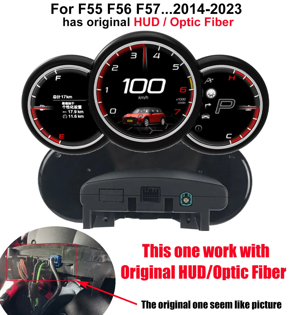 

Цифровой виртуальный кабинный приборный кластер для BMW Mini Cooper R56 R55 R57 R58 F55 F56 F57 F58 Панель приборной панели Спидометр