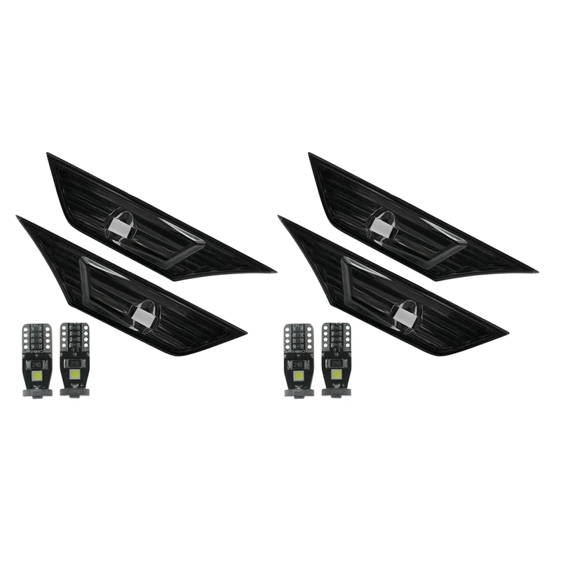 2X дымчатые тонированные линзы боковые габаритные огни фотолампы для 2016-19 Honda Civic