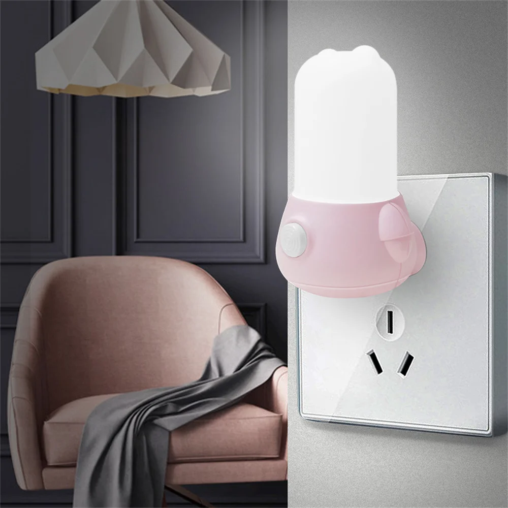 

Night Lamp Socket Power Saving Small Energy Saving Lovely Home Decor Night Light Led Eu Us Plug-in Bedroom Lamp Bedside Lamps