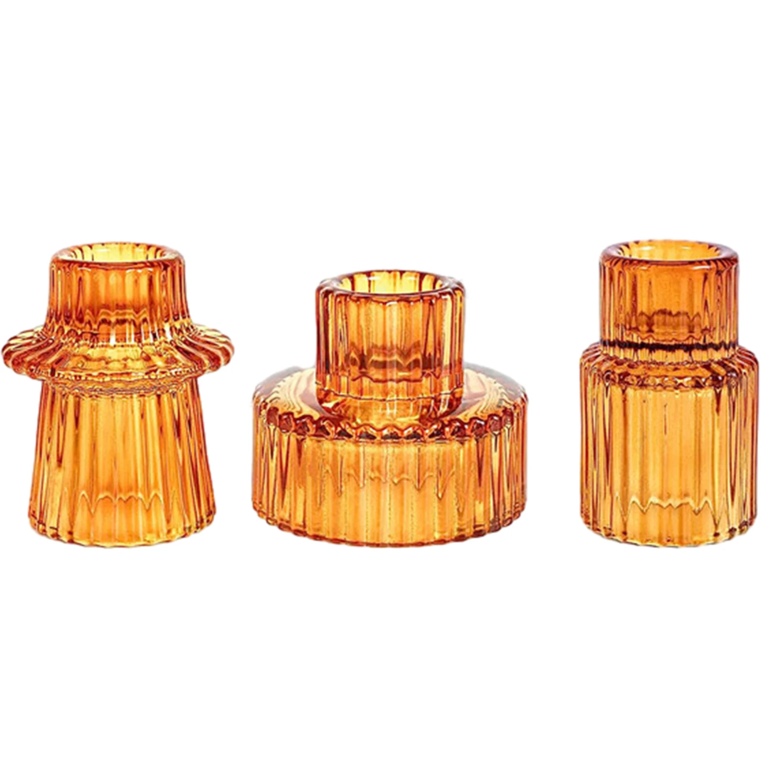 Dinner Wedding Pillar Fashion Party Tabletop Decorative Window Mini Amber