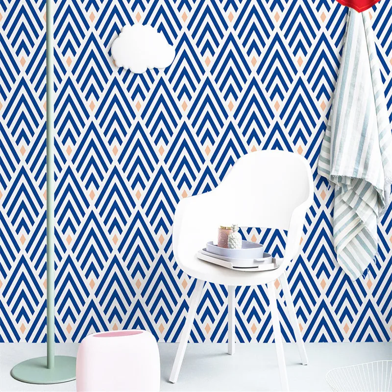 

Wallpaper Self-adhesive Simple Nordic Geometric Wall Sticker Bedroom Contact Paper Furniture Renovation Waterproof Desktop Stick