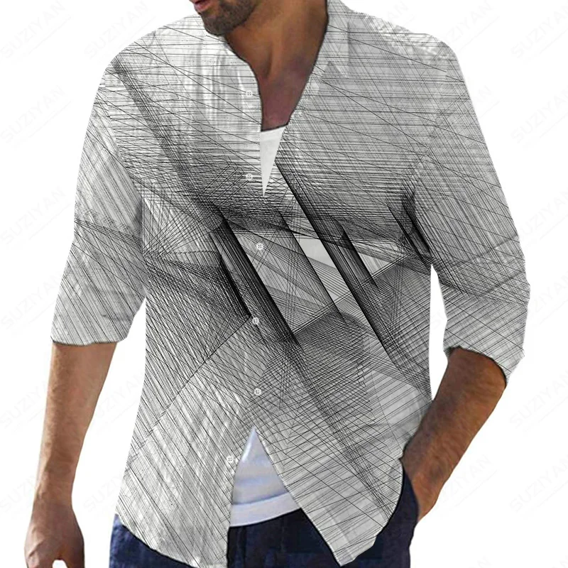 

Online Hot Sale Business Free Features New Printing Top Patterns Turn-down Shirts For Men Ethnic Men Kinds Of Urban Style