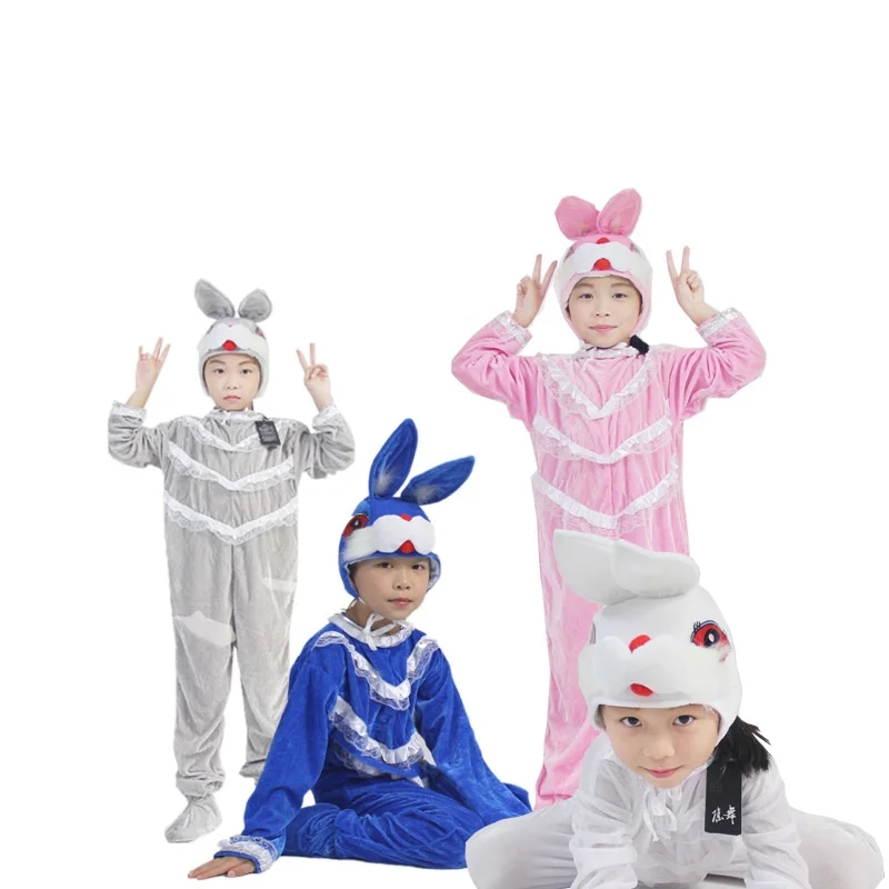

Костюм с белым кроликом и волком из фермерских животных, шляпы, маскарадные костюмы для косплея, аксессуары для вечеринки, дня рождения, шоу,...
