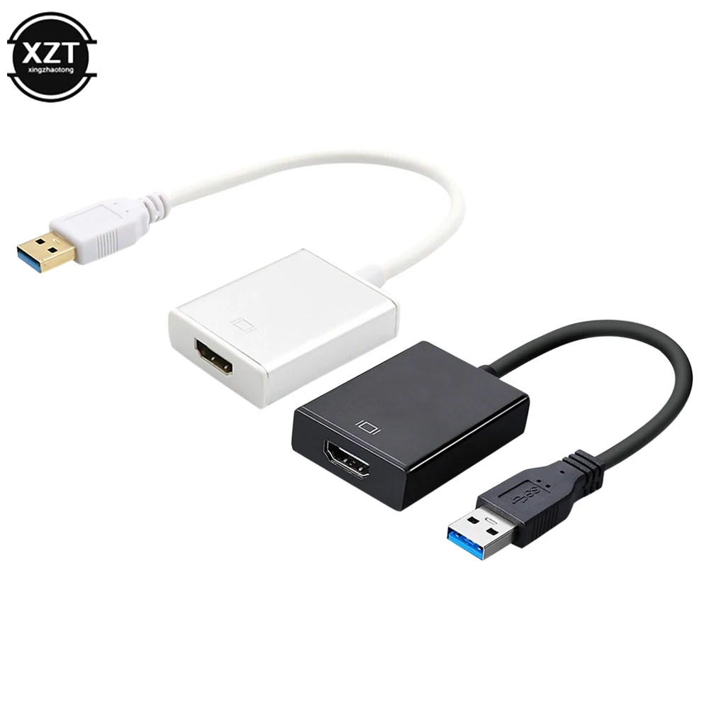 Фото USB 3,0 к HDMI-совместимый преобразователь HD 1080P мультимонитор графический адаптер для ПК ноутбука проектора ТВ без драйвера/с Драйвером №1