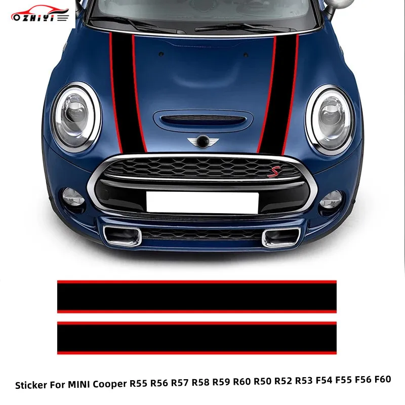 

Car Engine Cover Hood Decal Bonnet Sticker Decor For MINI Cooper R55 R56 R57 R58 R59 R60 R50 R52 R53 F54 F55 F56 F60 Accessories