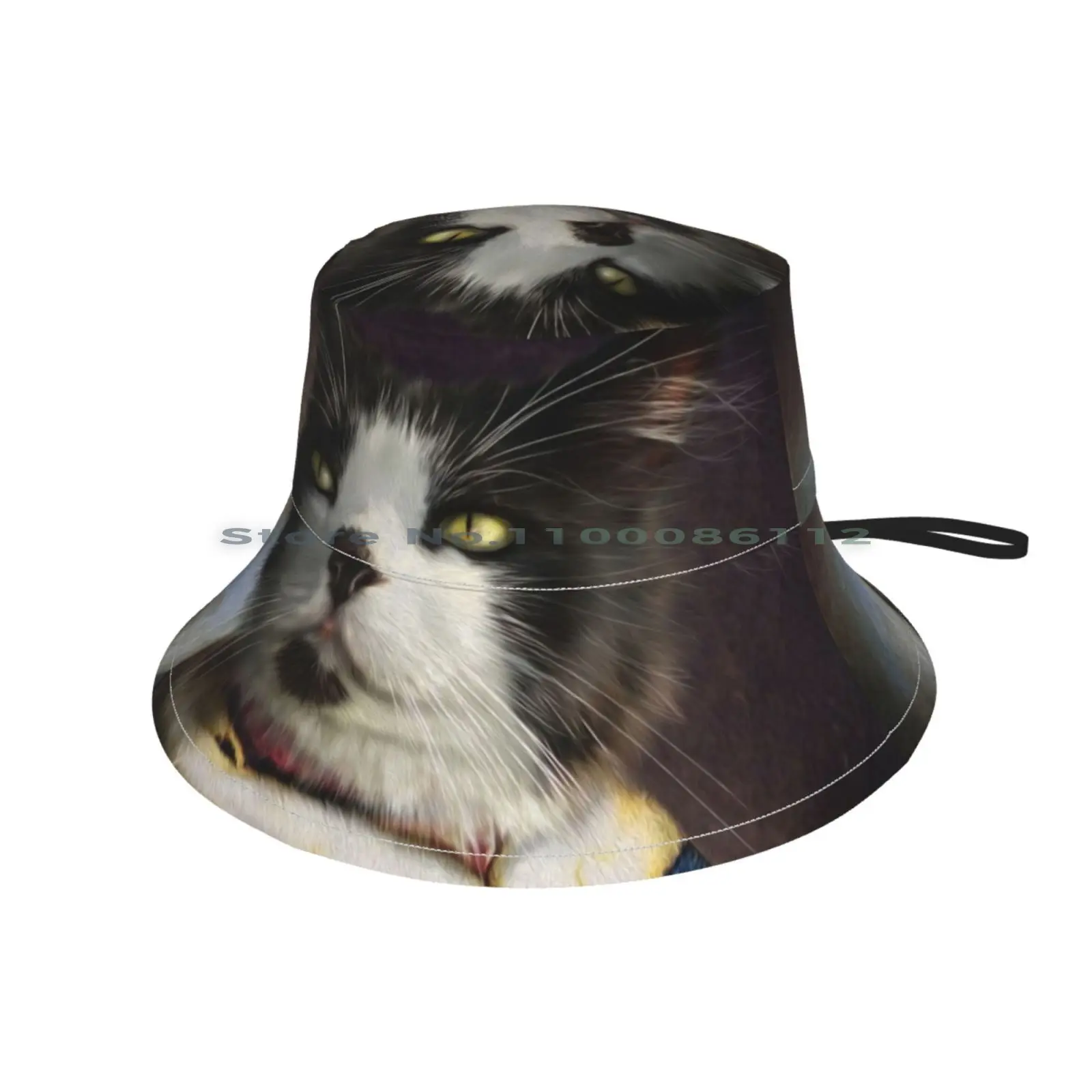 Портрет кошки-Панама Боб Солнцезащитная шапка кошка помпоппет портреты кошки