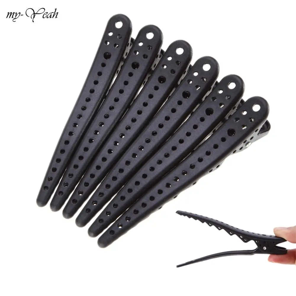 

6Pcs/set Black Hair Styling Section Clip Pro Salon Hair Pins Clips Grips Barrette Popularity Simple Hairpin Tools