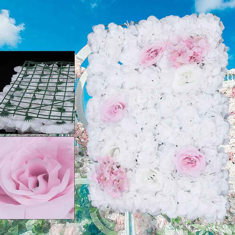 

6 Pcs Artificial Plant Flower Wall Plants Wedding Valentine's Day Wall Party Decor