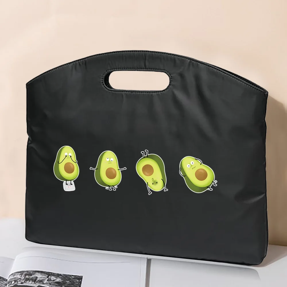 Business Office Briefcase Handbag Avocado Print Tote Computer Case Sleeve Laptop Bag Casual Unisex File Conference Document Bag