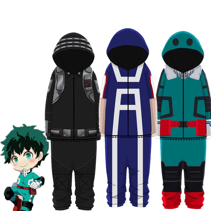 

Новинка 2022, аниме «Моя геройская Академия», косплей-Пижама Midoriya Izuku, унисекс, 3d печать, Осень-зима, купальники с капюшоном, Свободная Домашняя одежда